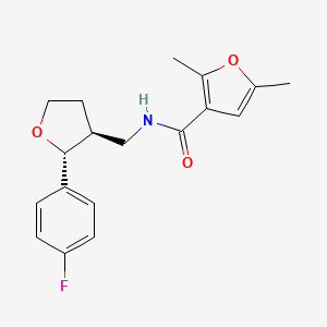 molecular formula C18H20FNO3 B6671133 N-[[(2R,3S)-2-(4-fluorophenyl)oxolan-3-yl]methyl]-2,5-dimethylfuran-3-carboxamide 
