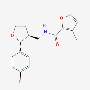 molecular formula C17H18FNO3 B6671405 N-[[(2R,3S)-2-(4-fluorophenyl)oxolan-3-yl]methyl]-3-methylfuran-2-carboxamide 