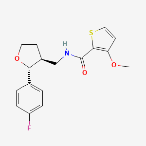 molecular formula C17H18FNO3S B6671436 N-[[(2R,3S)-2-(4-fluorophenyl)oxolan-3-yl]methyl]-3-methoxythiophene-2-carboxamide 