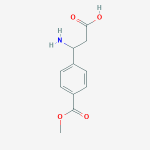 molecular formula C11H13NO4 B066716 3-Amino-3-[4-(methoxycarbonyl)phenyl]propanoic acid CAS No. 181519-49-3