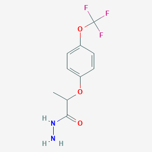 molecular formula C10H11F3N2O3 B066728 2-[4-(Trifluoromethoxy)phenoxy]propanehydrazide CAS No. 175204-37-2