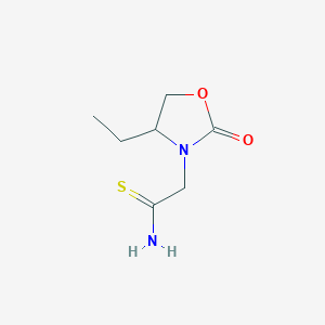 molecular formula C7H12N2O2S B066734 4-Ethyl-2-oxo-3-oxazolidineethanethioamide CAS No. 172514-89-5