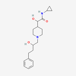 molecular formula C20H30N2O3 B6673598 N-cyclopropyl-2-hydroxy-2-[1-(2-hydroxy-4-phenylbutyl)piperidin-4-yl]acetamide 