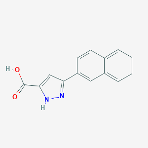 molecular formula C14H10N2O2 B066736 5-Naphthalen-2-yl-1H-pyrazole-3-carboxylic acid CAS No. 164295-94-7