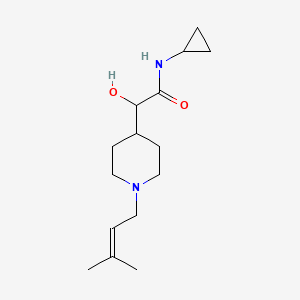 molecular formula C15H26N2O2 B6673734 N-cyclopropyl-2-hydroxy-2-[1-(3-methylbut-2-enyl)piperidin-4-yl]acetamide 