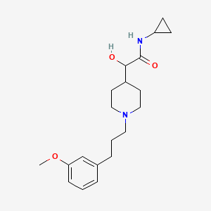 molecular formula C20H30N2O3 B6673860 N-cyclopropyl-2-hydroxy-2-[1-[3-(3-methoxyphenyl)propyl]piperidin-4-yl]acetamide 