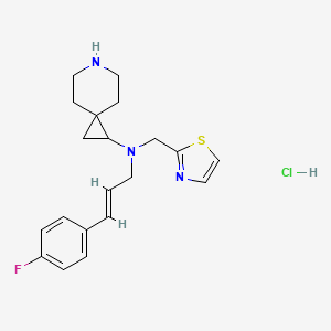 molecular formula C20H25ClFN3S B6674085 N-[(E)-3-(4-fluorophenyl)prop-2-enyl]-N-(1,3-thiazol-2-ylmethyl)-6-azaspiro[2.5]octan-2-amine;hydrochloride 