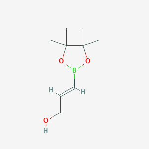molecular formula C9H17BO3 B066742 (E)-3-(4,4,5,5-Tetramethyl-1,3,2-dioxaborolan-2-YL)-2-propen-1-OL CAS No. 167896-48-2