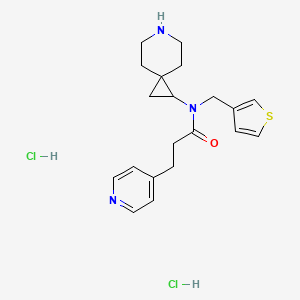 molecular formula C20H27Cl2N3OS B6674245 N-(6-azaspiro[2.5]octan-2-yl)-3-pyridin-4-yl-N-(thiophen-3-ylmethyl)propanamide;dihydrochloride 