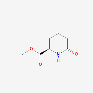 molecular formula C7H11NO3 B066743 methyl (2R)-6-oxopiperidine-2-carboxylate CAS No. 183890-34-8