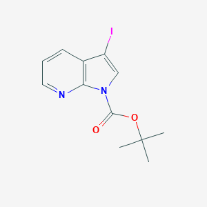 molecular formula C12H13IN2O2 B066745 Tert-butyl 3-iodo-1H-pyrrolo[2,3-B]pyridine-1-carboxylate CAS No. 192189-18-7