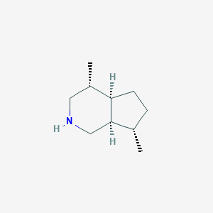 molecular formula C10H19N B066747 1H-Cyclopenta[c]pyridine,octahydro-4,7-dimethyl-,[4R-(4-alpha-,4a-alpha-,7-alpha-,7a-alpha-)]-(9CI) CAS No. 176486-94-5
