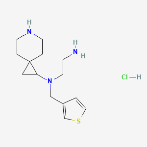 molecular formula C14H24ClN3S B6675074 N'-(6-azaspiro[2.5]octan-2-yl)-N'-(thiophen-3-ylmethyl)ethane-1,2-diamine;hydrochloride 