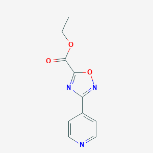 molecular formula C10H9N3O3 B066751 Ethyl 3-pyridin-4-yl-1,2,4-oxadiazole-5-carboxylate CAS No. 163719-80-0
