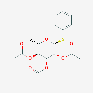 molecular formula C18H22O7S B066755 Phenyl 2,3,4-tri-O-acetyl-a-L-thiorhamnopyranoside CAS No. 181136-65-2