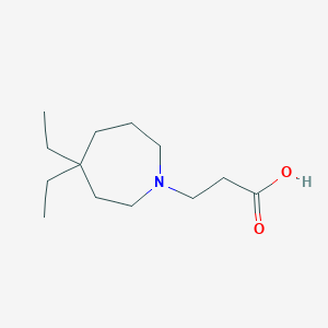 molecular formula C13H25NO2 B6675656 3-(4,4-Diethylazepan-1-yl)propanoic acid 