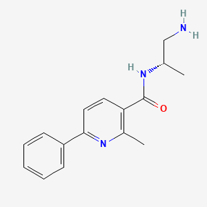 molecular formula C16H19N3O B6676045 N-[(2S)-1-aminopropan-2-yl]-2-methyl-6-phenylpyridine-3-carboxamide 