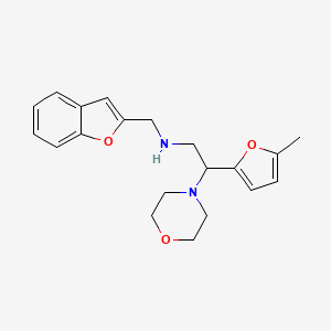 molecular formula C20H24N2O3 B6676065 N-(1-benzofuran-2-ylmethyl)-2-(5-methylfuran-2-yl)-2-morpholin-4-ylethanamine 