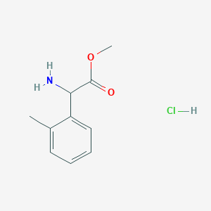 molecular formula C10H14ClNO2 B066763 Amino-O-tolyl-acetic acid methyl ester hydrochloride CAS No. 191401-35-1