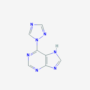 molecular formula C7H5N7 B066770 6-(1H-1,2,4-Triazol-1-yl)-7H-purine CAS No. 165546-19-0