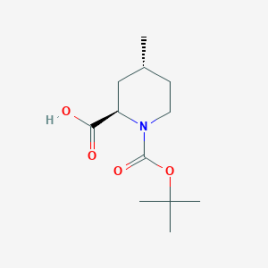 molecular formula C12H21NO4 B066773 (+/-)-trans-N-Boc-4-methyl-pipecolinic acid CAS No. 182509-19-9