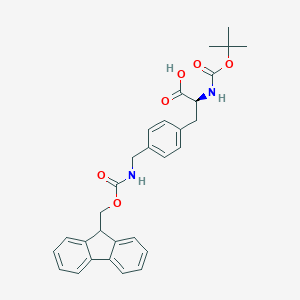B066774 (S)-3-(4-(((((9H-Fluoren-9-yl)methoxy)carbonyl)amino)methyl)phenyl)-2-((tert-butoxycarbonyl)amino)propanoic acid CAS No. 170157-61-6
