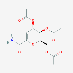 B066778 4,5,7-Tri-O-acetyl-2,6-anhydro-3-deoxy-D-lyxo-hept-2-enonamide CAS No. 183233-11-6