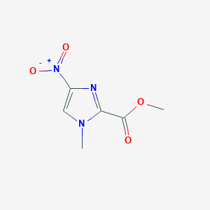 molecular formula C6H7N3O4 B066790 Methyl 1-methyl-4-nitro-1H-imidazole-2-carboxylate CAS No. 169770-25-6