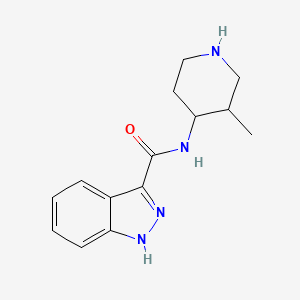 molecular formula C14H18N4O B6679117 N-(3-methylpiperidin-4-yl)-1H-indazole-3-carboxamide 