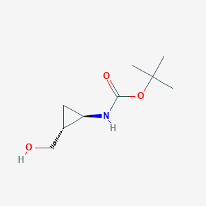 molecular formula C9H17NO3 B066797 Tert-butyl trans-(2-hydroxymethyl)cyclopropylcarbamate CAS No. 170299-53-3