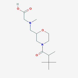 molecular formula C15H28N2O4 B6679802 2-[Methyl-[[4-(2,3,3-trimethylbutanoyl)morpholin-2-yl]methyl]amino]acetic acid 