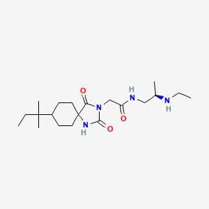 molecular formula C20H36N4O3 B6680042 N-[(2R)-2-(ethylamino)propyl]-2-[8-(2-methylbutan-2-yl)-2,4-dioxo-1,3-diazaspiro[4.5]decan-3-yl]acetamide 