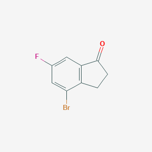 molecular formula C9H6BrFO B066801 4-溴-6-氟茚满-1-酮 CAS No. 174603-56-6