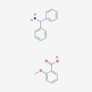 molecular formula C21H21NO3 B066810 Benzenemethanamine, alpha-phenyl-, 2-methoxybenzoate CAS No. 171507-30-5