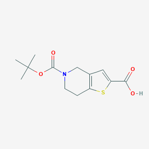 molecular formula C13H17NO4S B066819 5-(Tert-butoxycarbonyl)-4,5,6,7-tetrahydrothieno[3,2-c]pyridine-2-carboxylic acid CAS No. 165947-48-8