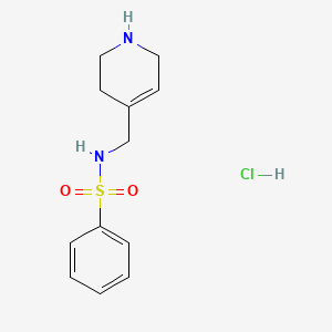 molecular formula C12H17ClN2O2S B6682339 N-(1,2,3,6-tetrahydropyridin-4-ylmethyl)benzenesulfonamide;hydrochloride 