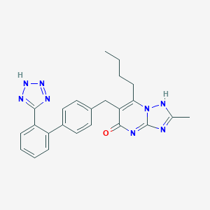 molecular formula C24H24N8O B066825 (1,2,4)Triazolo(1,5-a)pyrimidin-5(1H)-one, 7-butyl-2-methyl-6-((2'-(1H-tetrazol-5-yl)(1,1'-biphenyl)-4-yl)methyl)- CAS No. 168152-83-8