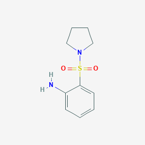 molecular formula C10H14N2O2S B066827 1-[(2-Aminophenyl)sulfonyl]pyrrolidine CAS No. 163460-75-1