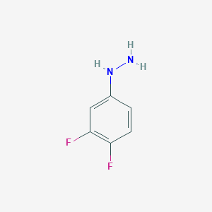 molecular formula C6H6F2N2 B066832 (3,4-二氟苯基)肼 CAS No. 161886-22-2
