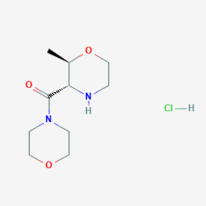molecular formula C10H19ClN2O3 B6683659 [(2R,3S)-2-methylmorpholin-3-yl]-morpholin-4-ylmethanone;hydrochloride 
