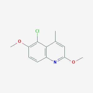 molecular formula C12H12ClNO2 B066841 5-Chloro-2,6-dimethoxy-4-methylquinoline CAS No. 189746-19-8