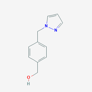 molecular formula C11H12N2O B066849 [4-(1H-pyrazol-1-ylmethyl)phenyl]methanol CAS No. 160388-55-6