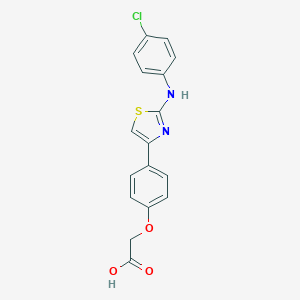 Acetic acid, (4-(2-((4-chlorophenyl)amino)-4-thiazolyl)phenoxy)-