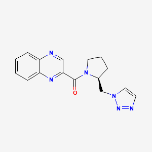 molecular formula C16H16N6O B6687262 quinoxalin-2-yl-[(2S)-2-(triazol-1-ylmethyl)pyrrolidin-1-yl]methanone 