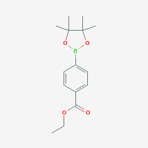 molecular formula C15H21BO4 B066878 Ethyl 4-(4,4,5,5-Tetramethyl-1,3,2-dioxaborolan-2-yl)benzoate CAS No. 195062-62-5