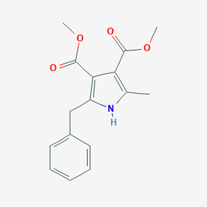 molecular formula C16H17NO4 B066904 1H-Pyrrole-3,4-dicarboxylic acid, 2-methyl-5-(phenylmethyl)-, dimethyl ester CAS No. 162151-91-9