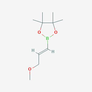 molecular formula C10H19BO3 B066911 trans-3-Methoxy-1-propenylboronic acid pinacol ester CAS No. 165059-42-7