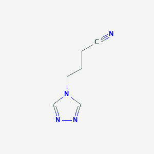 molecular formula C6H8N4 B066914 4-(1,2,4-Triazol-4-yl)butanenitrile CAS No. 172839-73-5