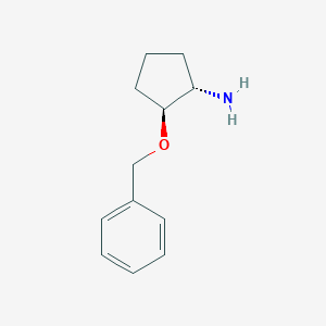 molecular formula C12H17NO B066918 (1S,2S)-1-Amino-2-benzyloxycyclopentane CAS No. 181657-57-8