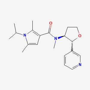 molecular formula C20H27N3O2 B6693022 N,2,5-trimethyl-1-propan-2-yl-N-[(2R,3S)-2-pyridin-3-yloxolan-3-yl]pyrrole-3-carboxamide 